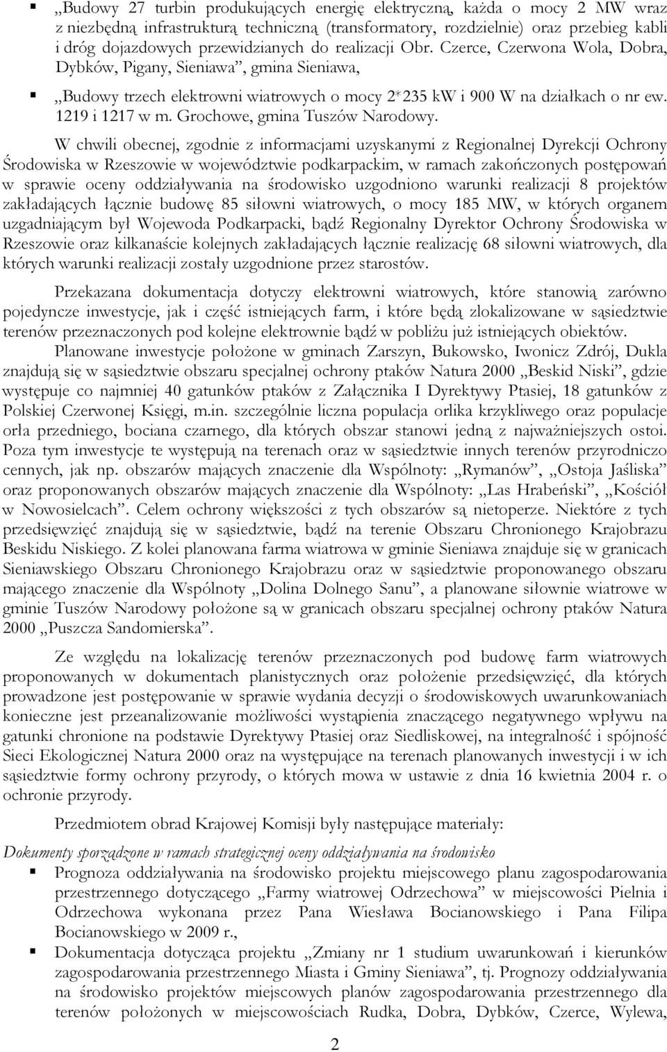 Grochowe, gmina Tuszów Narodowy.