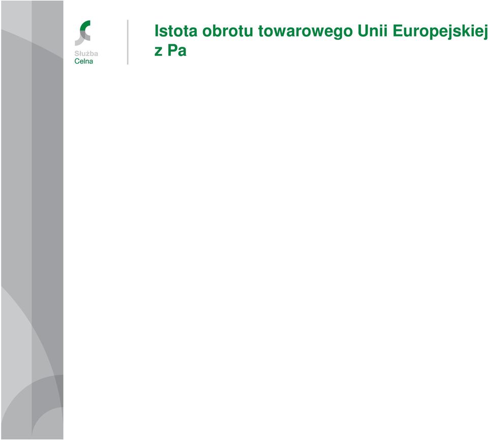 dla wszystkich członków unii) taryfy celnej oraz zasad celnych (jednolite reguły obliczania ceł, procedury odprawy towarów i formularze zgłoszeń) w