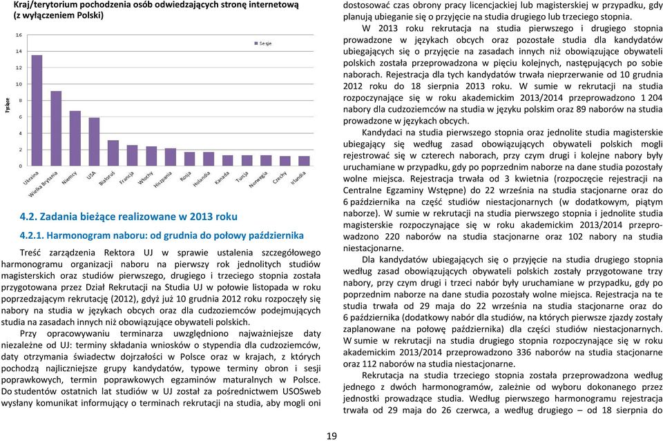 Harmonogram naboru: od grudnia do połowy października Treść zarządzenia Rektora UJ w sprawie ustalenia szczegółowego harmonogramu organizacji naboru na pierwszy rok jednolitych studiów magisterskich
