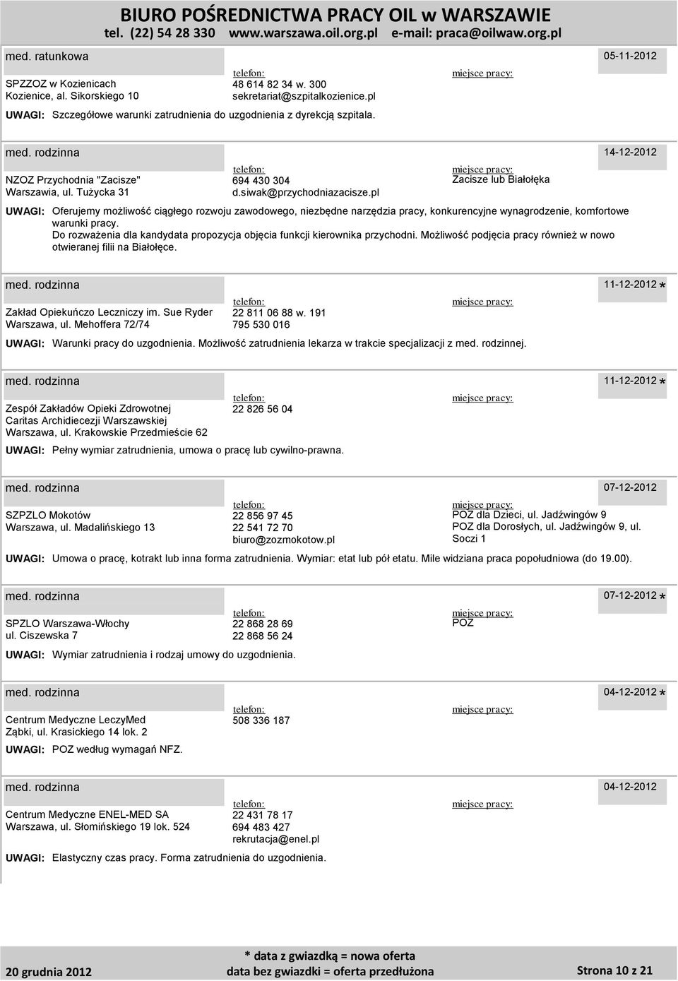pl Zacisze lub Białołęka Oferujemy możliwość ciągłego rozwoju zawodowego, niezbędne narzędzia pracy, konkurencyjne wynagrodzenie, komfortowe warunki pracy.