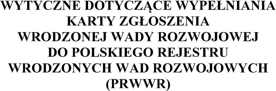 ROZWOJOWEJ DO POLSKIEGO REJESTRU