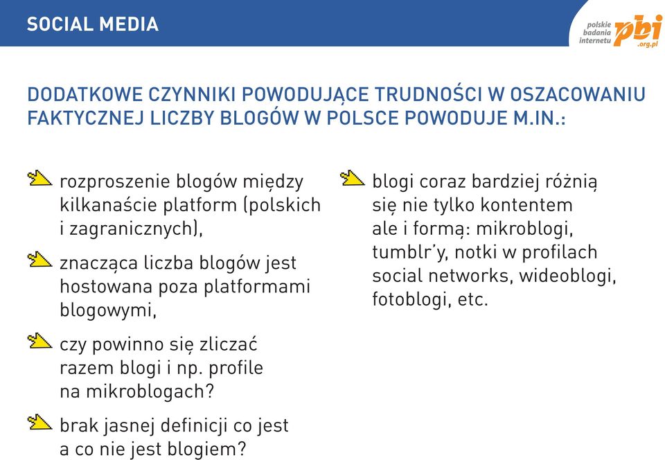 platformami blogowymi, czy powinno się zliczać razem blogi i np. profile na mikroblogach?