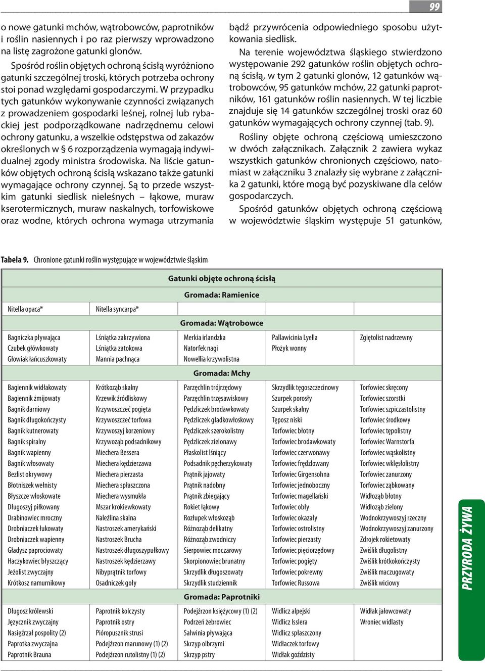 W przypadku tych gatunków wykonywanie czynności związanych z prowadzeniem gospodarki leśnej, rolnej lub rybackiej jest podporządkowane nadrzędnemu celowi ochrony gatunku, a wszelkie odstępstwa od