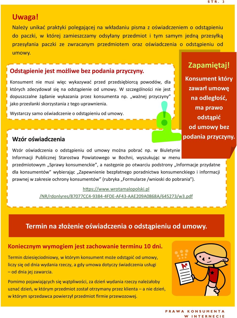 przedmiotem oraz oświadczenia o odstąpieniu od umowy. Odstąpienie jest możliwe bez podania przyczyny.