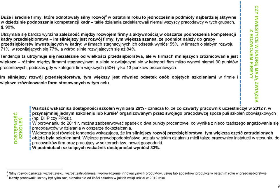 wszyscy pracodawcy w tych grupach, tj. 98%.