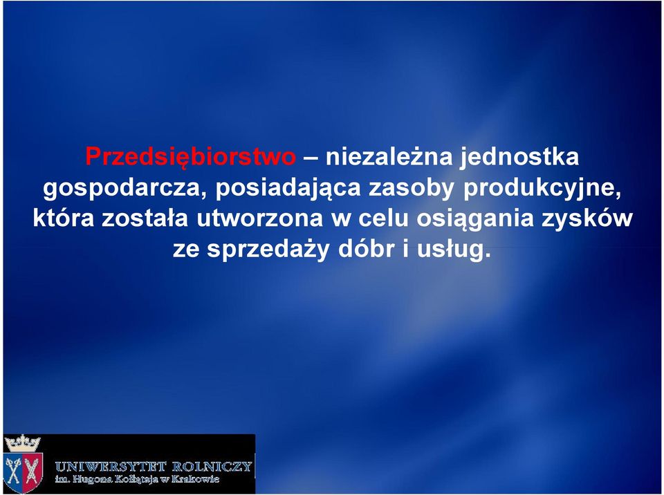 produkcyjne, która została utworzona w