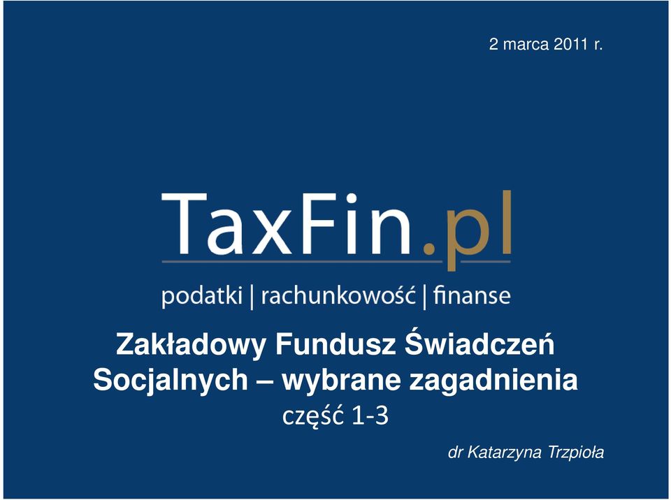 Świadczeń Socjalnych