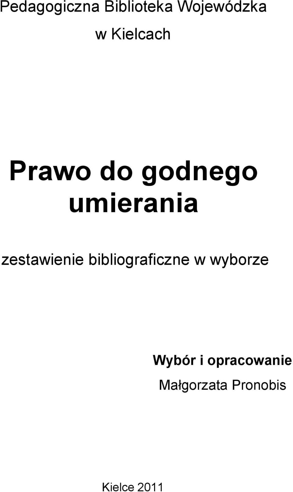 zestawienie bibliograficzne w wyborze