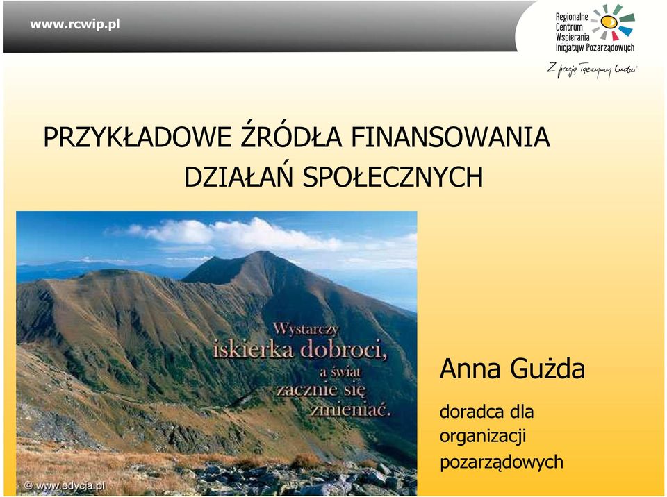 SPOŁECZNYCH Anna Gużda