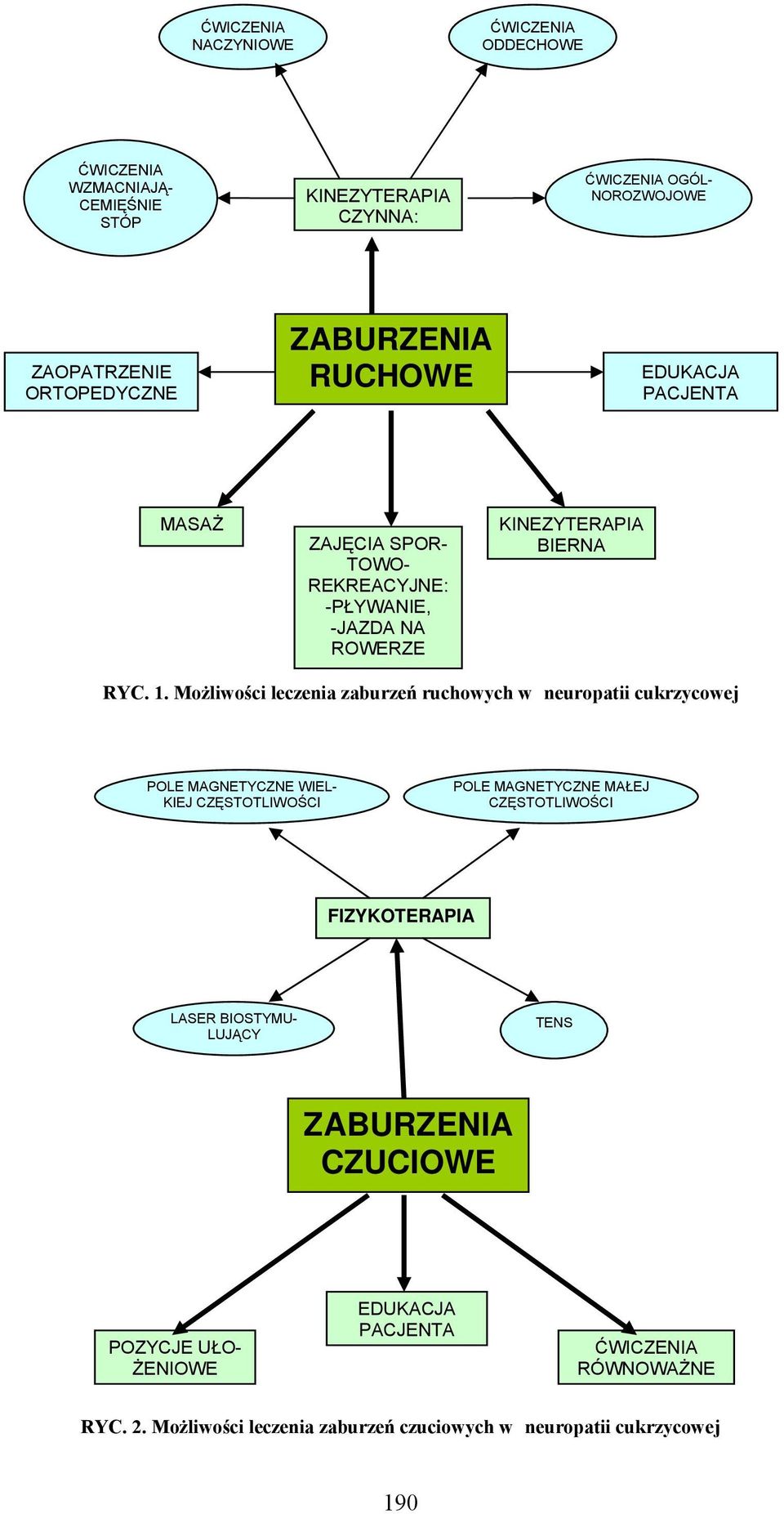 Możliwości leczenia zaburzeń ruchowych w neuropatii cukrzycowej POLE MAGNETYCZNE WIEL- KIEJ CZĘSTOTLIWOŚCI POLE MAGNETYCZNE MAŁEJ CZĘSTOTLIWOŚCI