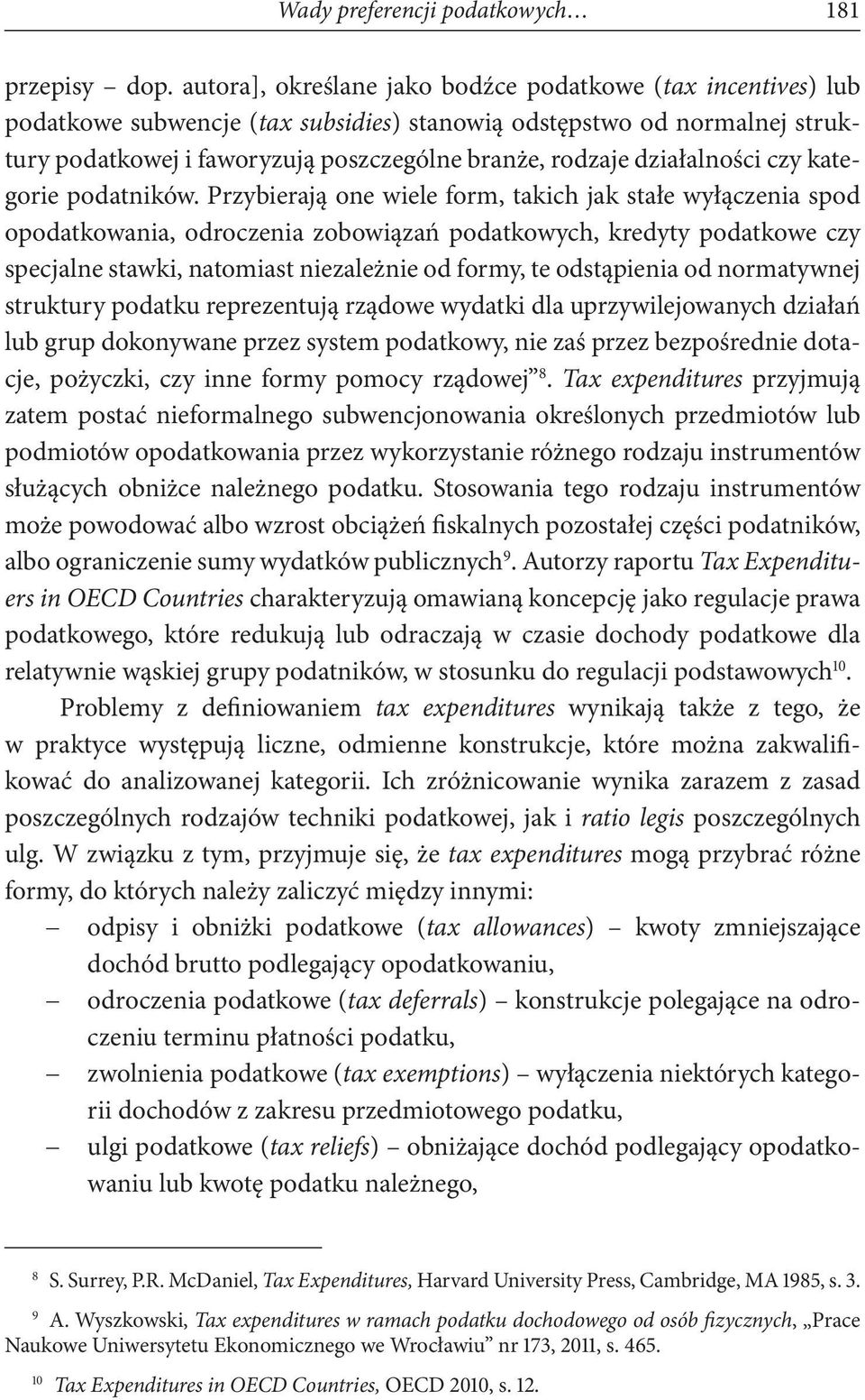 działalności czy kategorie podatników.