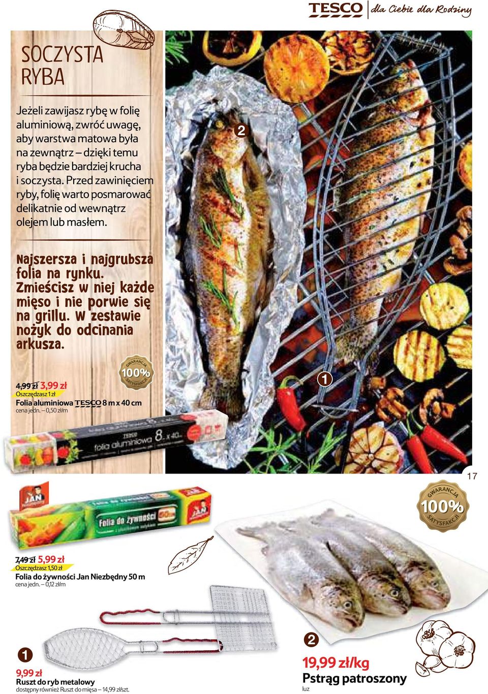 Zmieścisz w niej każde mięso i nie porwie się na grillu. W zestawie nożyk do odcinania arkusza.