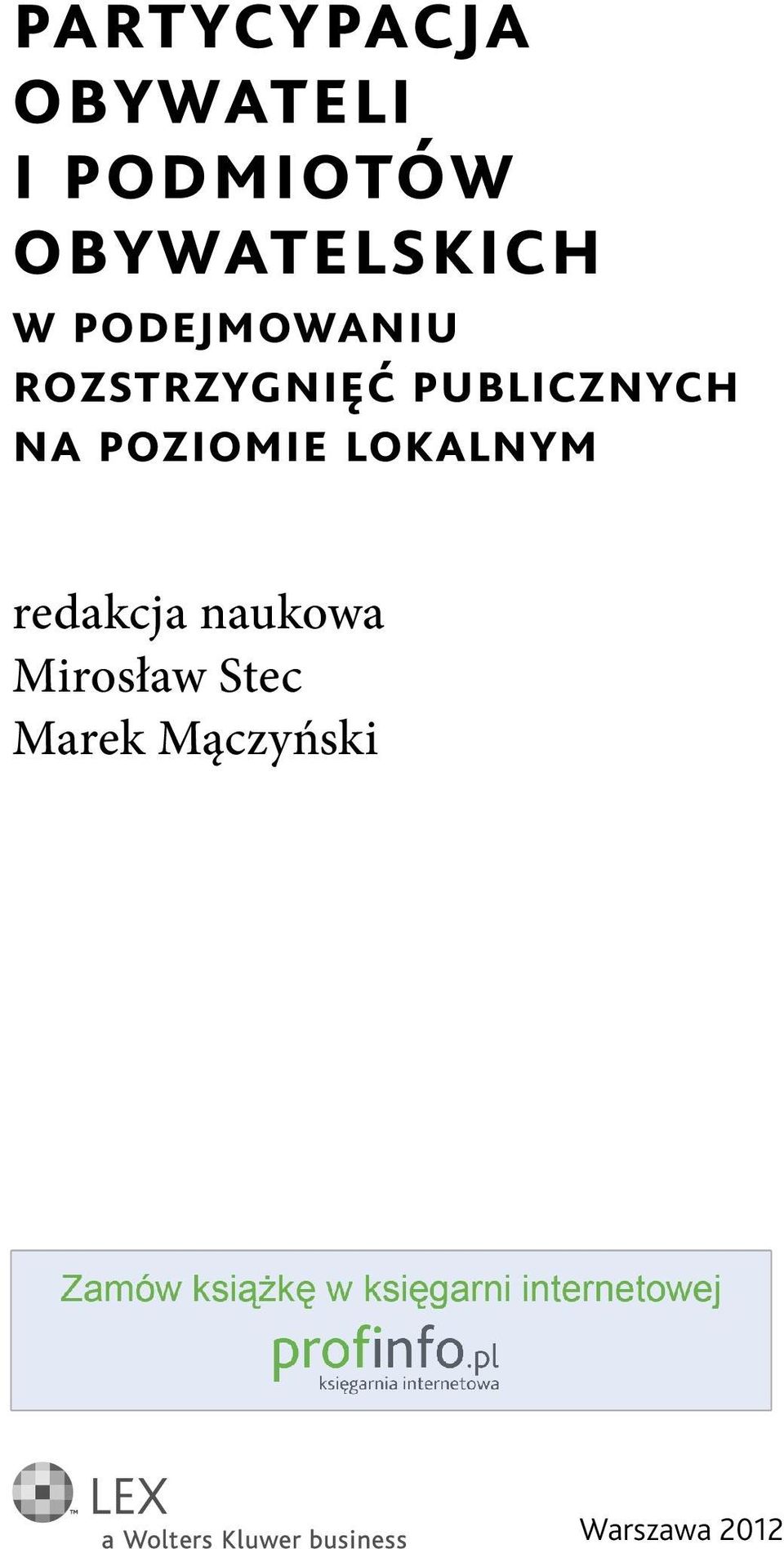 PUBLICZNYCH NA POZIOMIE LOKALNYM redakcja