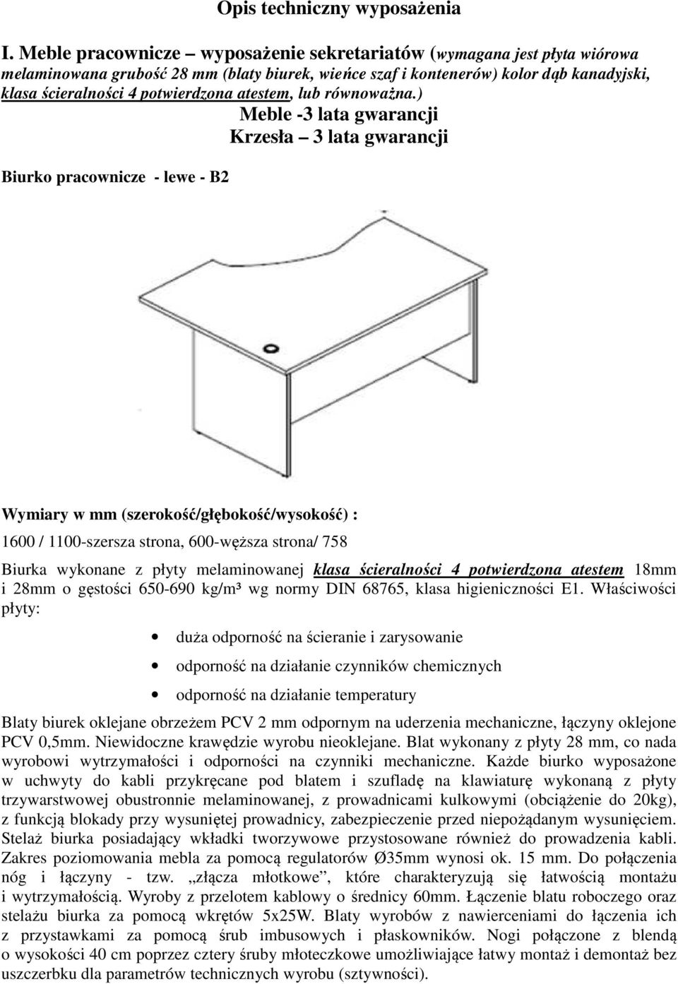 atestem, lub równoważna.