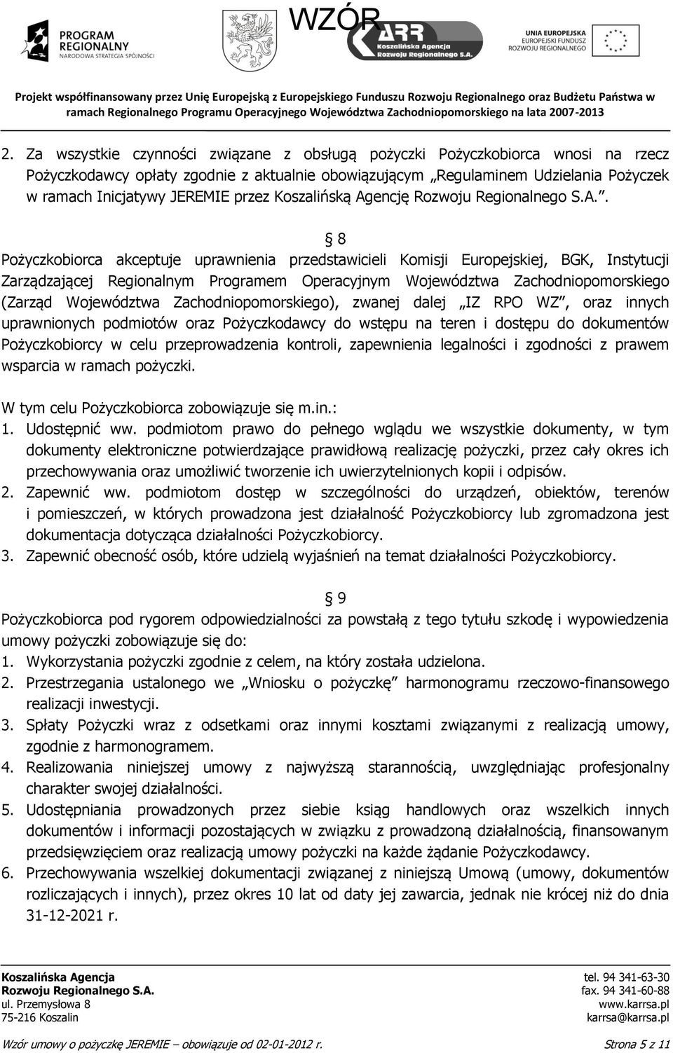 encję Rozwoju Regionalnego S.A.