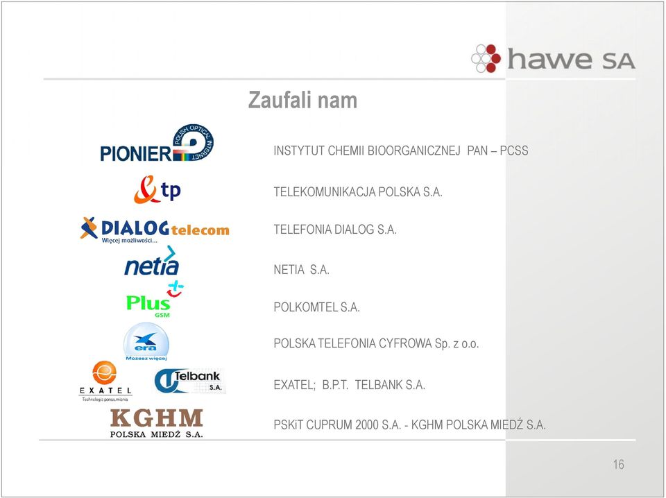 A. POLSKA TELEFONIA CYFROWA Sp. z o.o. EXATEL; B.P.T. TELBANK S.