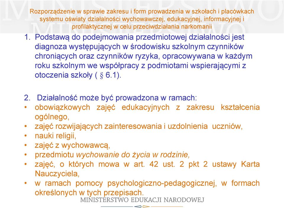z podmiotami wspierającymi z otoczenia szkoły ( 6.1). 2.