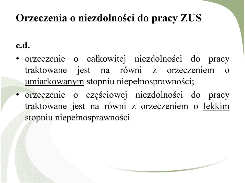 pracy ZUS c.d.