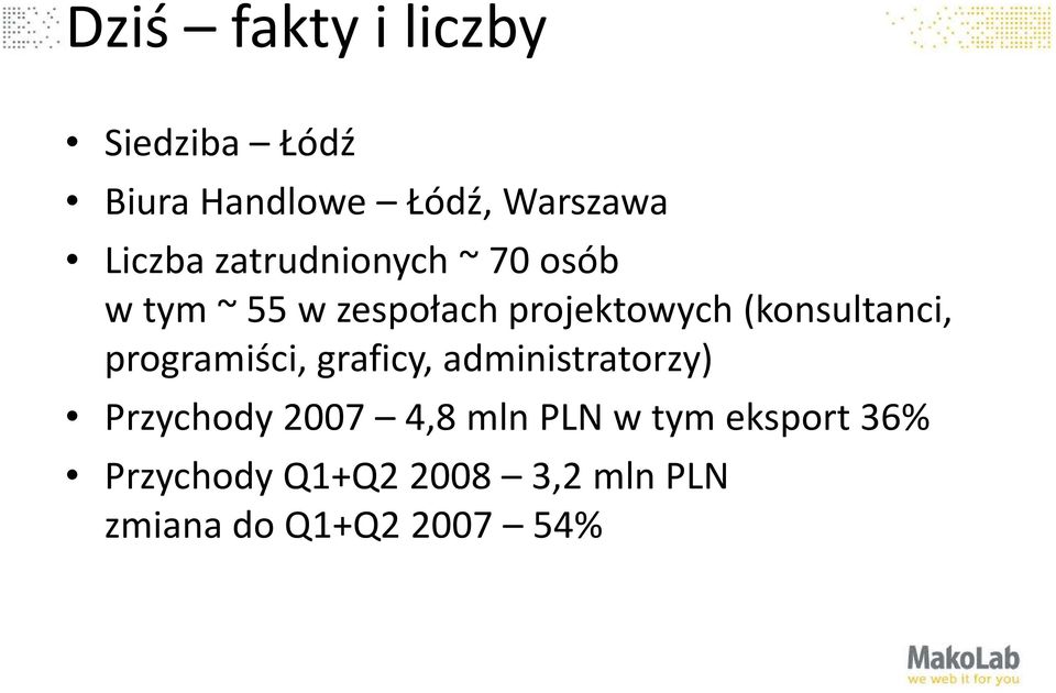 (konsultanci, programiści, graficy, administratorzy) Przychody 2007 4,8