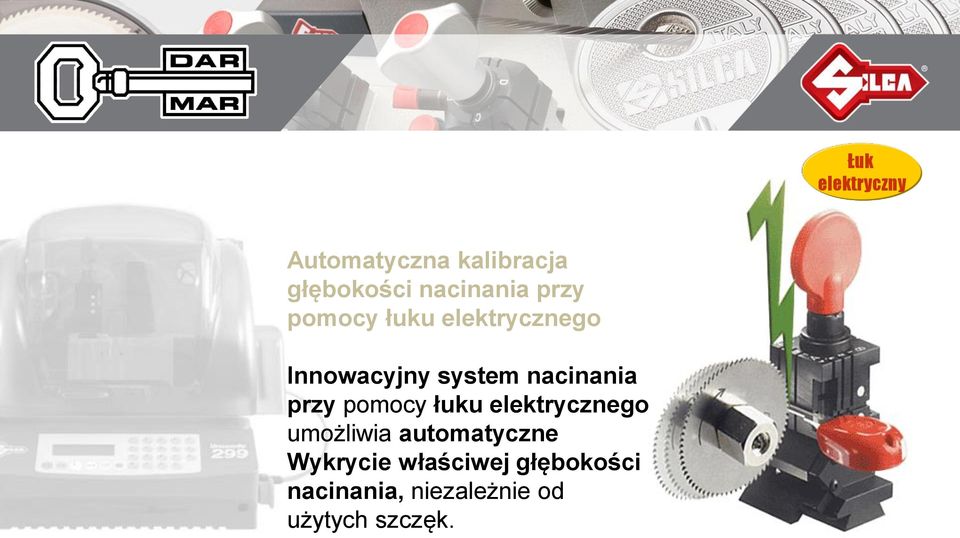 przy pomocy łuku elektrycznego umożliwia automatyczne