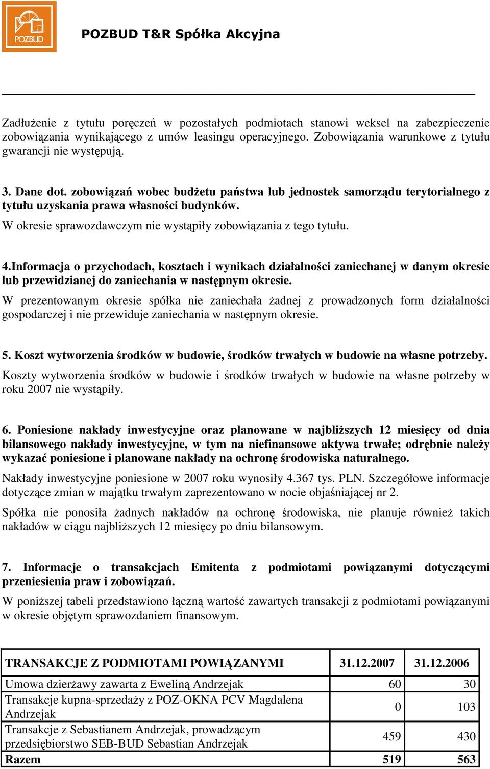 Informacja o przychodach, kosztach i wynikach działalnoci zaniechanej w danym okresie lub przewidzianej do zaniechania w nastpnym okresie.