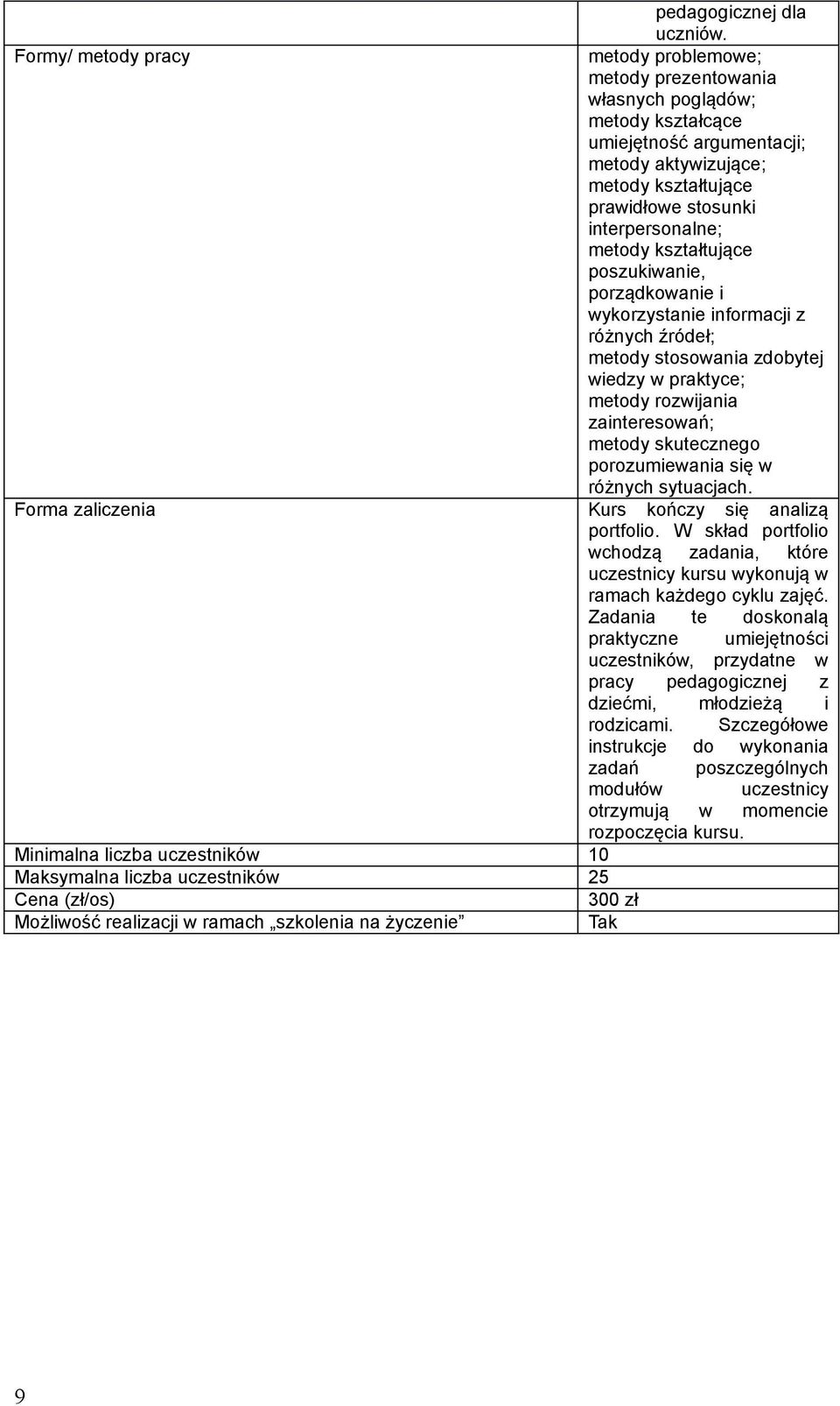 kształtujące poszukiwanie, porządkowanie i wykorzystanie informacji z różnych źródeł; metody stosowania zdobytej wiedzy w praktyce; metody rozwijania zainteresowań; metody skutecznego porozumiewania