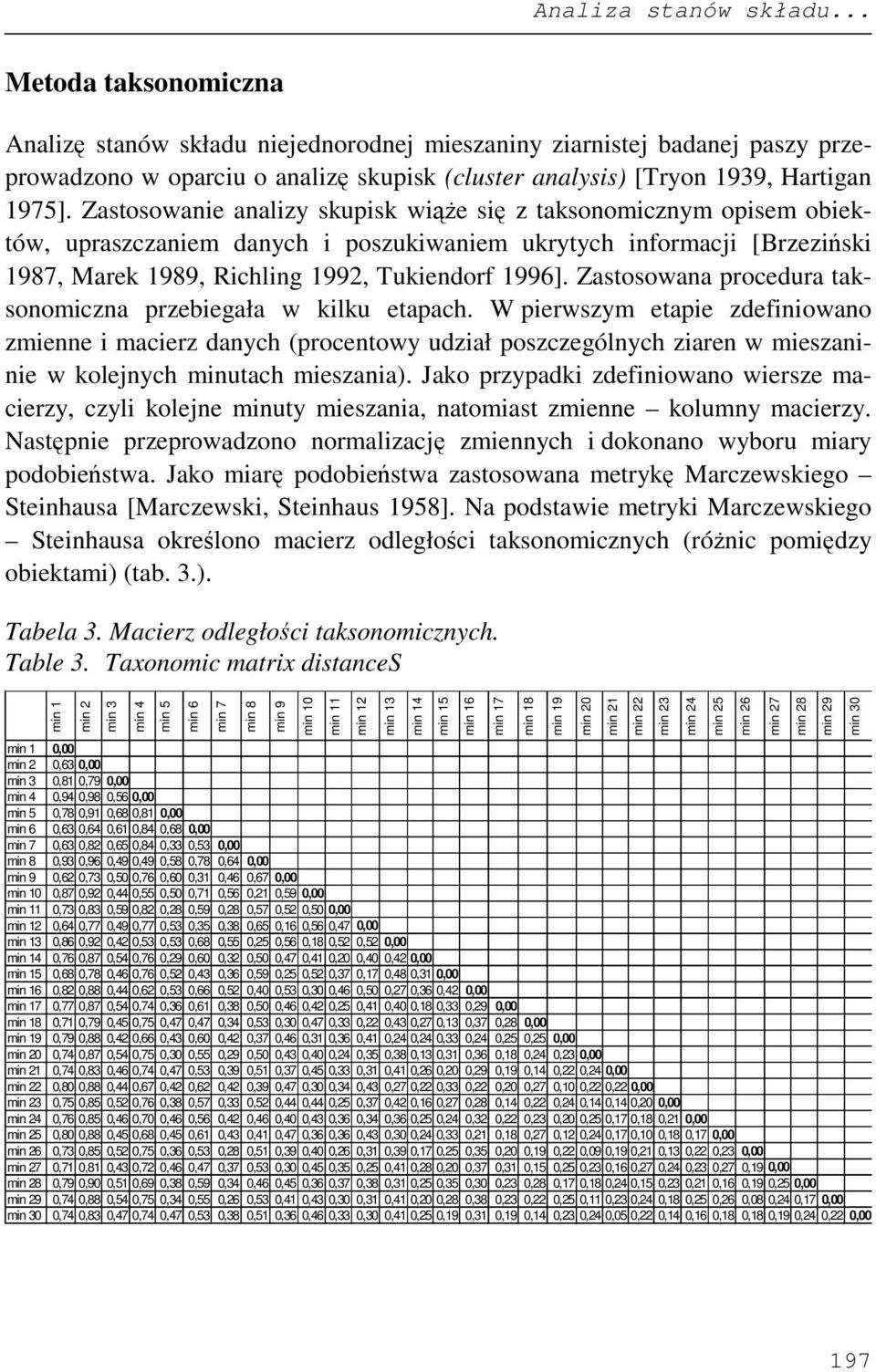 Zastosowanie analizy skupisk wiąŝe się z taksonomicznym opisem obiektów, upraszczaniem danych i poszukiwaniem ukrytych informacji [Brzeziński 1987, Marek 1989, Richling 1992, Tukiendorf 1996].