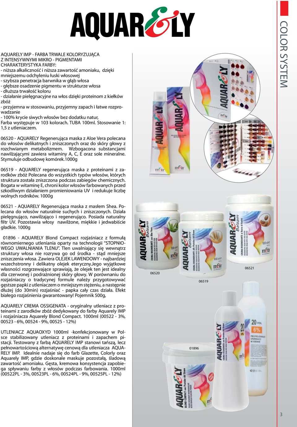 stosowaniu, przyjemny zapach i łatwe rozprowadzanie - 100% krycie siwych włosów bez dodatku natur, Farba występuje w 103 kolorach. TUBA 100ml. Stosowanie 1: 1,5 z utleniaczem.