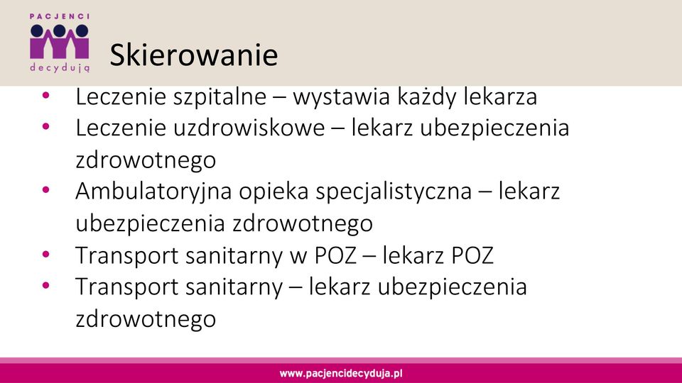 specjalistyczna lekarz ubezpieczenia zdrowotnego Transport