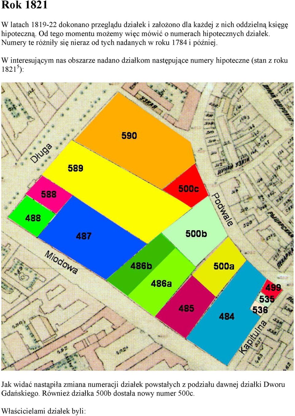 Numery te różniły się nieraz od tych nadanych w roku 1784 i później.