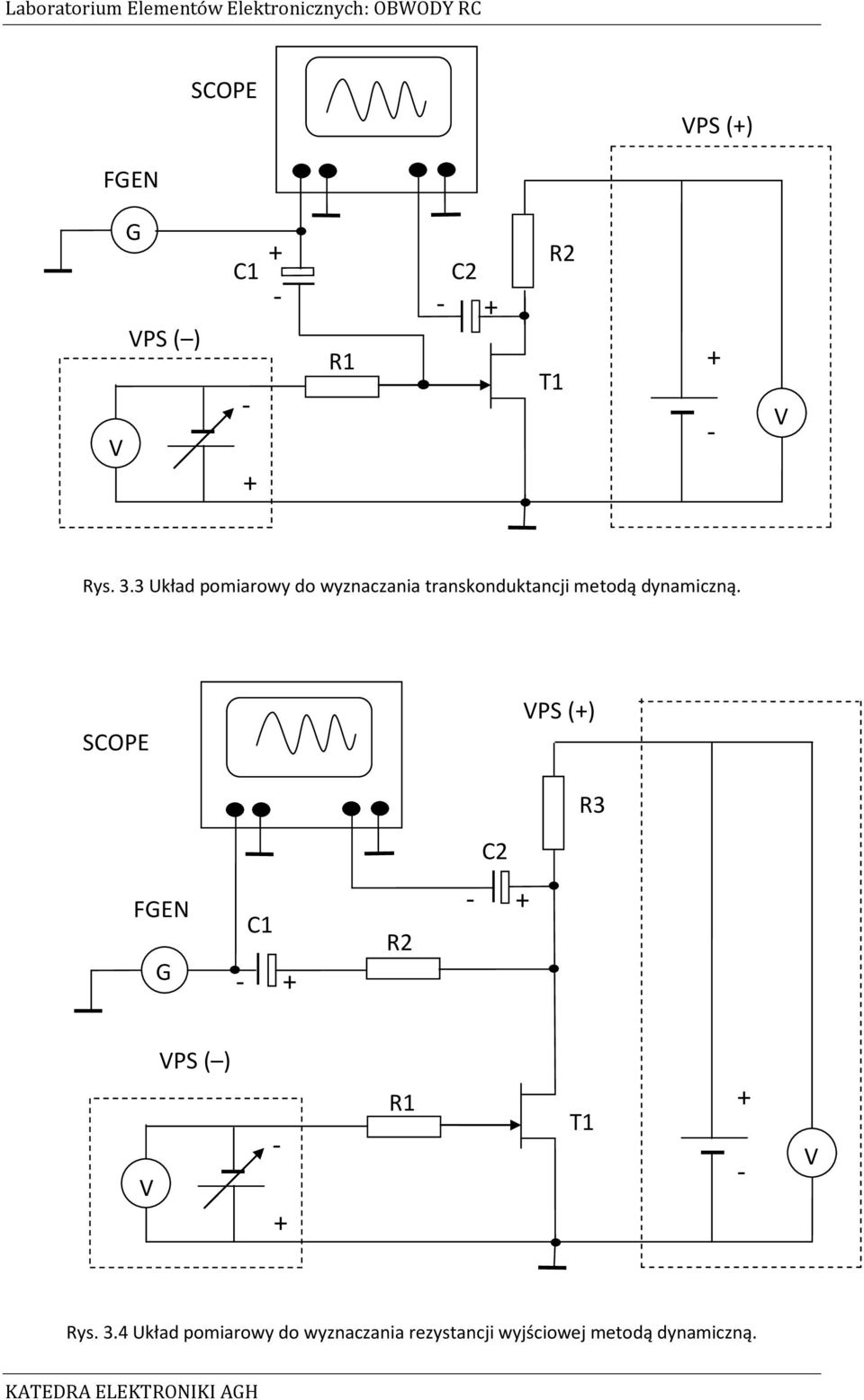 dynamiczną. SCOPE PS () R3 C2 FGEN G C1 R2 PS ( ) Rys. 3.