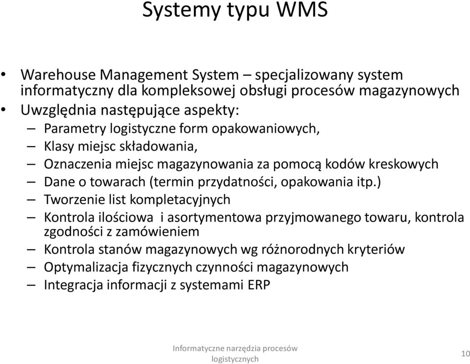 towarach (termin przydatności, opakowania itp.