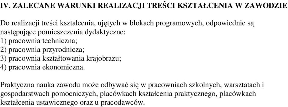 pracownia kształtowania krajobrazu; 4) pracownia ekonomiczna.