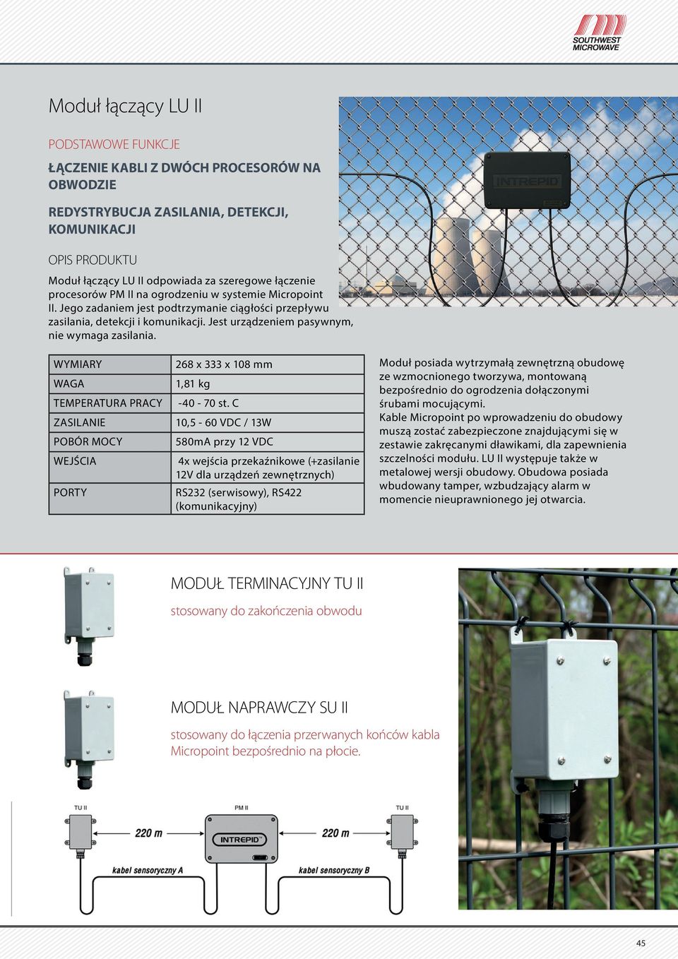 WYMIARY WAGA 268 x 333 x 108 mm 1,81 kg TEMPERATURA PRACY -40-70 st.