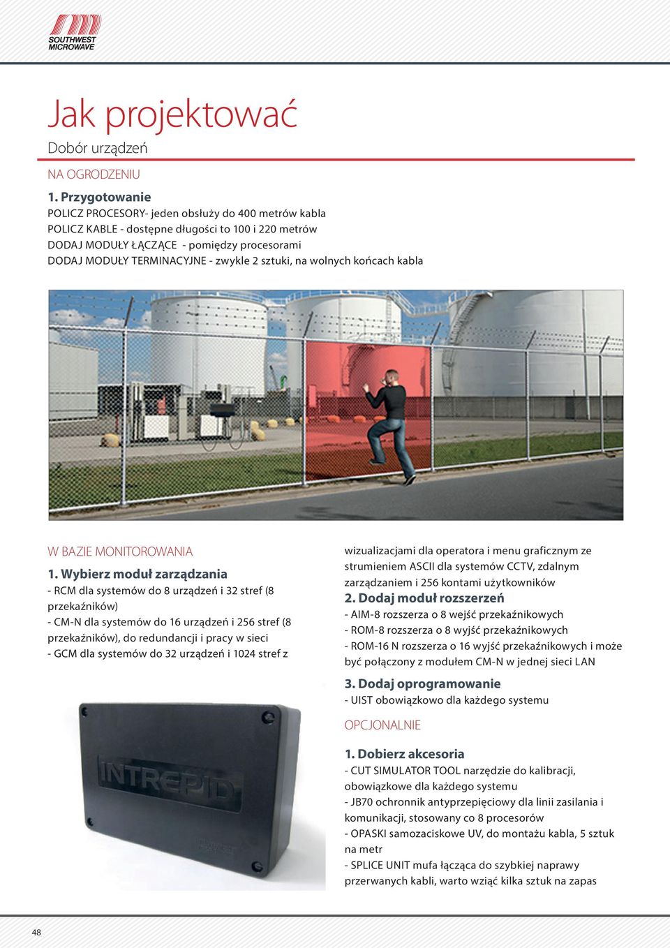 sztuki, na wolnych końcach kabla W BAZIE MONITOROWANIA 1.