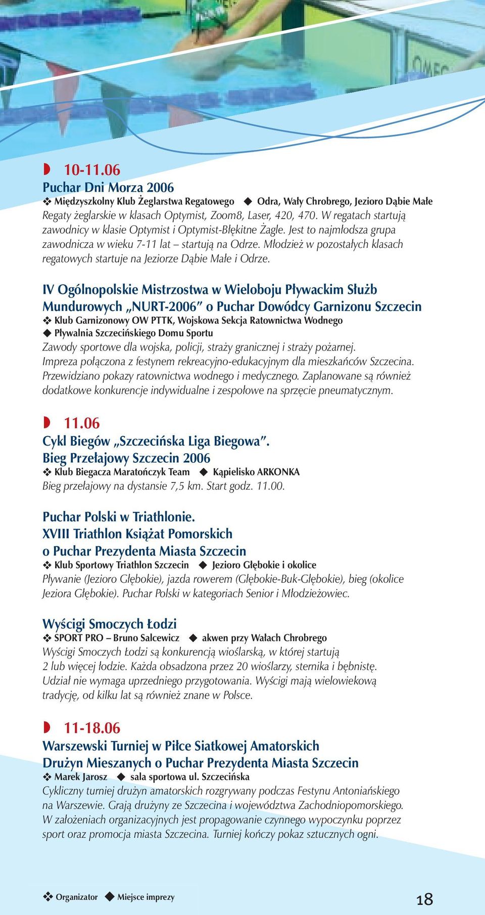 Młodzież w pozostałych klasach regatowych startuje na Jeziorze Dąbie Małe i Odrze.