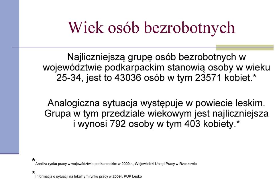 Grupa w tym przedziale wiekowym jest najliczniejsza i wynosi 792 osoby w tym 403 kobiety.