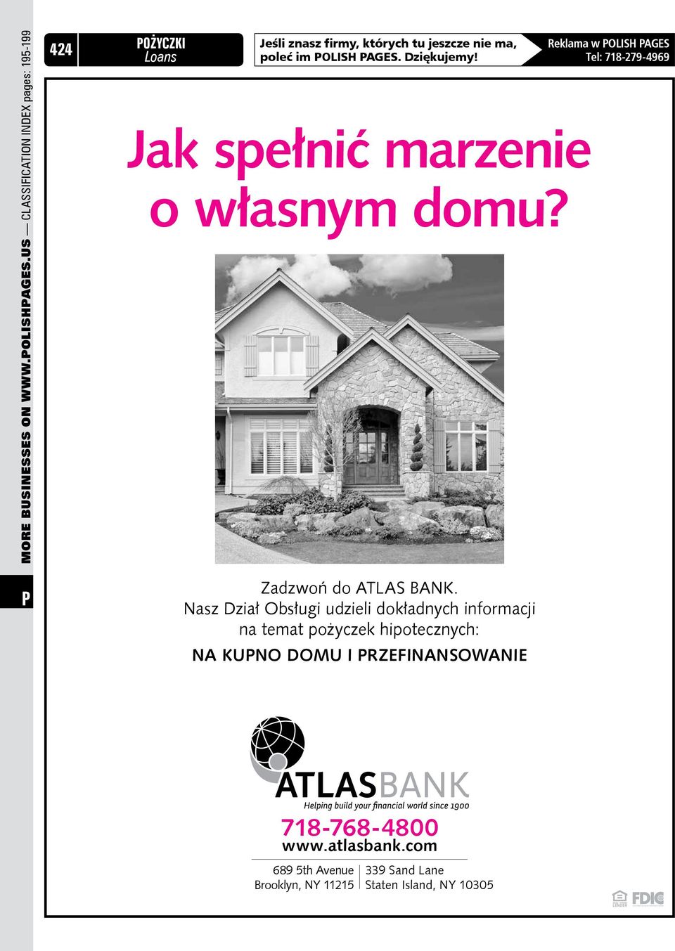 Dziękujemy! Jak spełnić marzenie o własnym domu? Zadzwoń do ATLAS BANK.