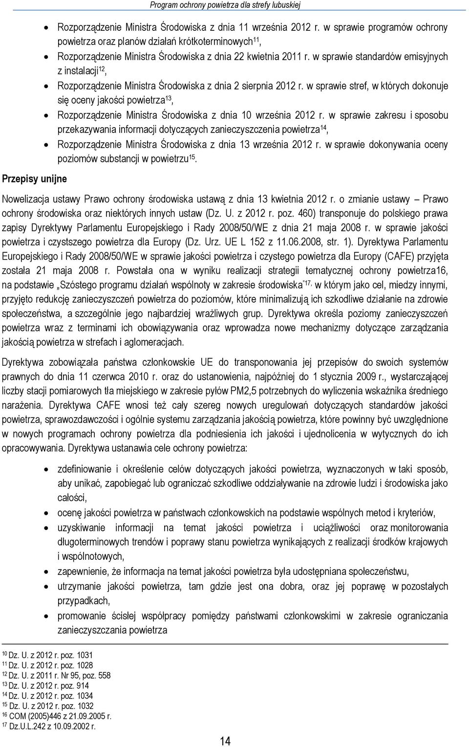 w sprawie standardów emisyjnych z instalacji 12, Rozporządzenie Ministra Środowiska z dnia 2 sierpnia 2012 r.