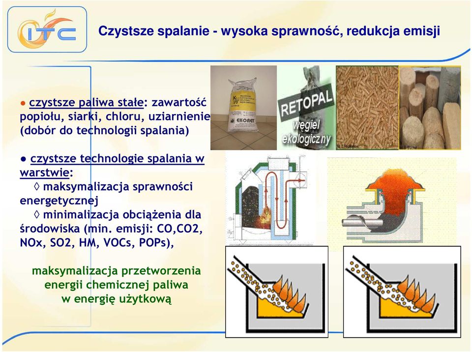 warstwie: maksymalizacja sprawności energetycznej minimalizacja obciążenia dla środowiska (min.