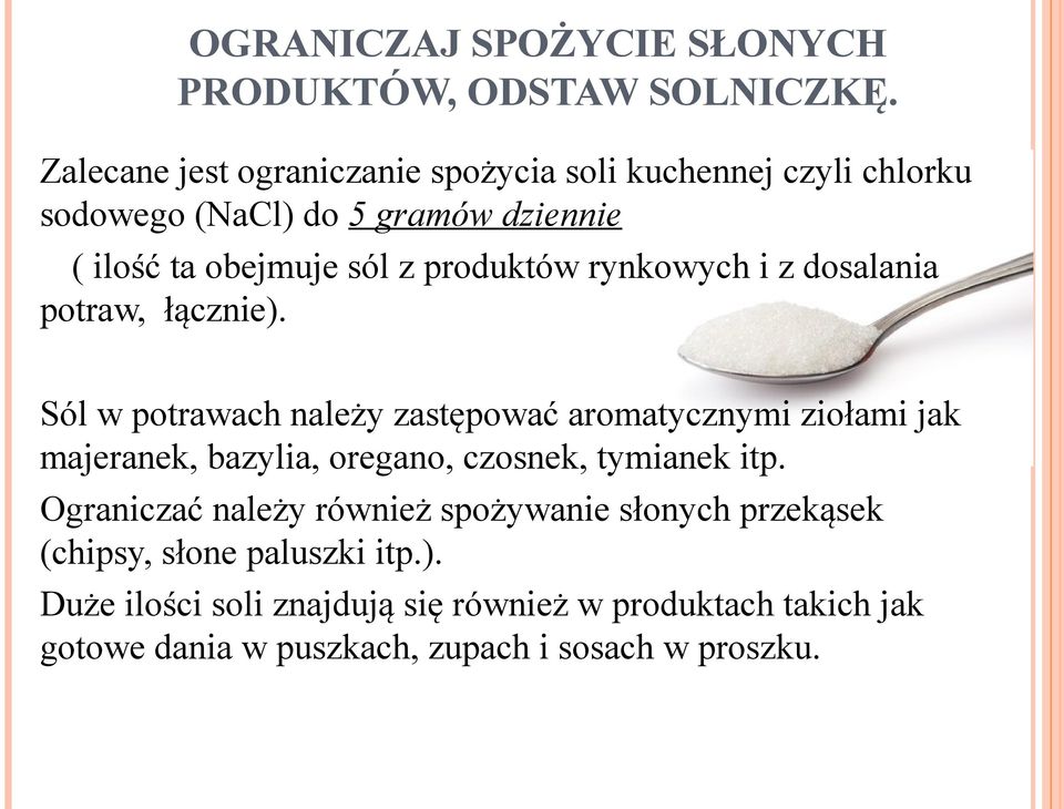 produktów rynkowych i z dosalania potraw, łącznie).