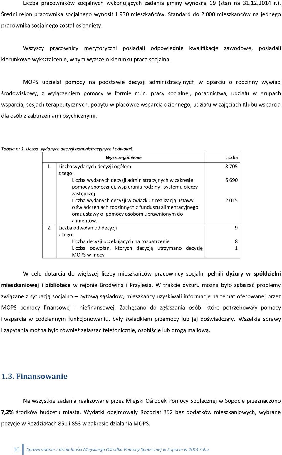 Wszyscy pracownicy merytoryczni posiadali odpowiednie kwalifikacje zawodowe, posiadali kierunkowe wykształcenie, w tym wyższe o kierunku praca socjalna.
