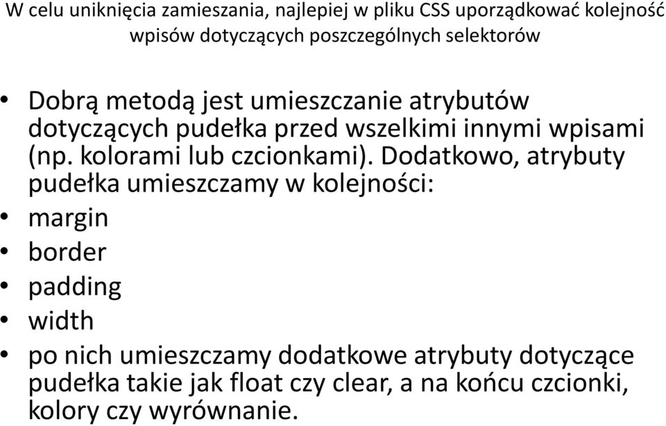 kolorami lub czcionkami).