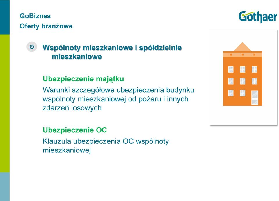 ubezpieczenia budynku wspólnoty mieszkaniowej od pożaru i innych