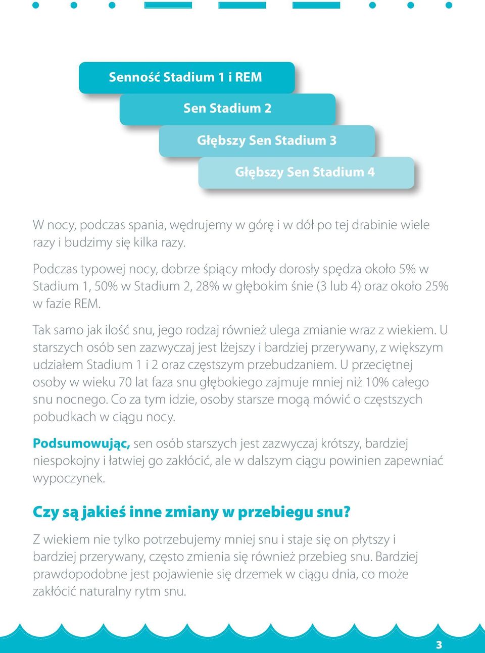 Tak samo jak ilość snu, jego rodzaj również ulega zmianie wraz z wiekiem.