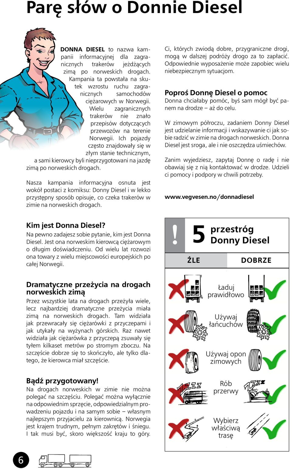 Ich pojazdy często znajdowały się w złym stanie technicznym, a sami kierowcy byli nieprzygotowani na jazdę zimą po norweskich drogach.