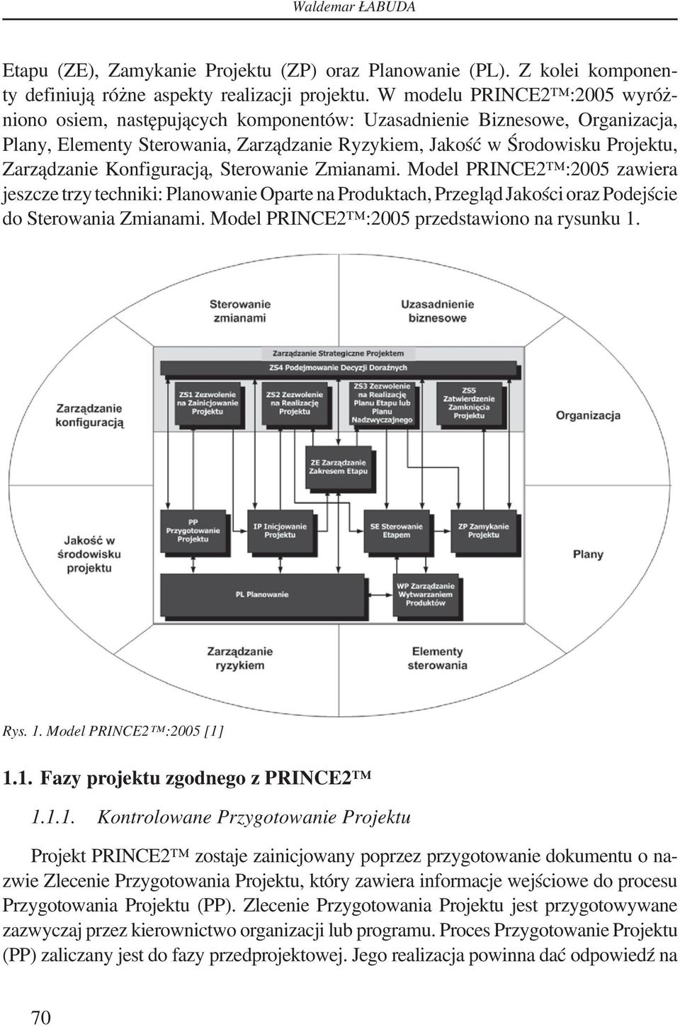 Konfiguracją, Sterowanie Zmianami. Model PRINCE2 :2005 zawiera jeszcze trzy techniki: Planowanie Oparte na Produktach, Przegląd Jakości oraz Podejście do Sterowania Zmianami.