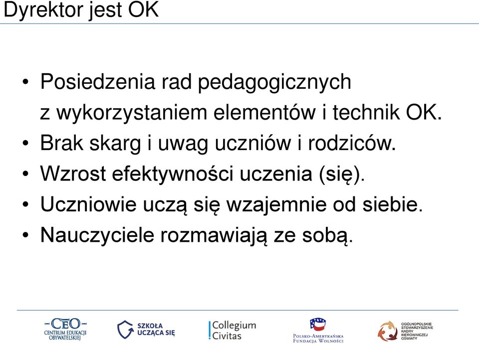 Brak skarg i uwag uczniów i rodziców.