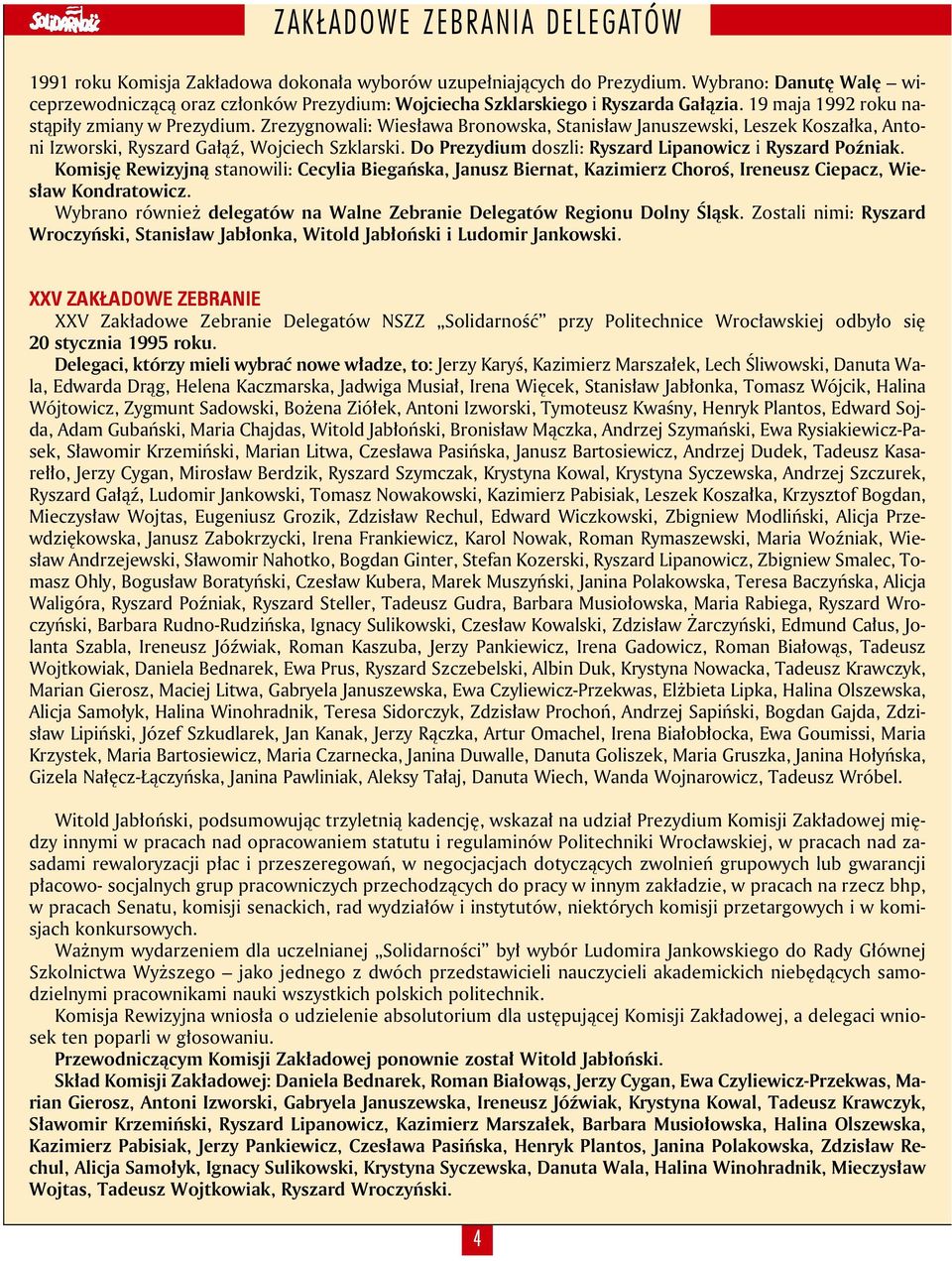 Do Prezydium doszli: Ryszard Lipanowicz i Ryszard Poźniak. Komisję Rewizyjną stanowili: Cecylia Biegańska, Janusz Biernat, Kazimierz Choroś, Ireneusz Ciepacz, Wiesław Kondratowicz.