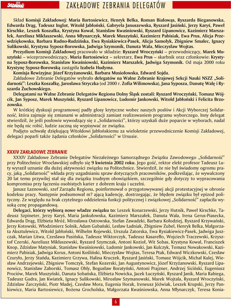 Prus, Alicja Przewdziękowska, Barbara Rudno-Rudzińska, Ewa Rysiakiewicz-Pasek, Alicja Samołyk, Zbigniew Smalec, Ignacy Sulikowski, Krystyna Syposz-Borowska, Jadwiga Szymonik, Danuta Wala, Mieczysław